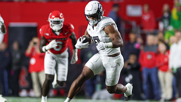 Oregon Ducks Terrance Ferguson Los Angeles Rams Tight End NFL Draft Rookie Kenyon Sadiq Dan Lanning Jacksonville Jaguars 
