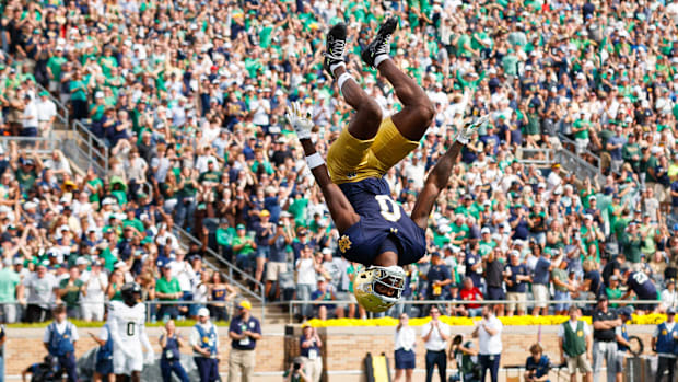 Notre Dame wide receiver Malachi Field