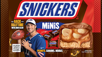Josh Allen and SNICKERS are teaming up to bring you one-of-a-kind Halftime Hacks. Image courtesy SNICKERS