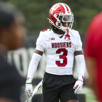 Indiana cornerback JoJo Johnson pictured during fall camp.