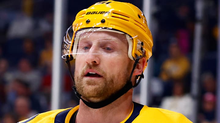 Arguably the biggest name in last year's free agent class, Steven Stamkos, newly of the Nashville Predators