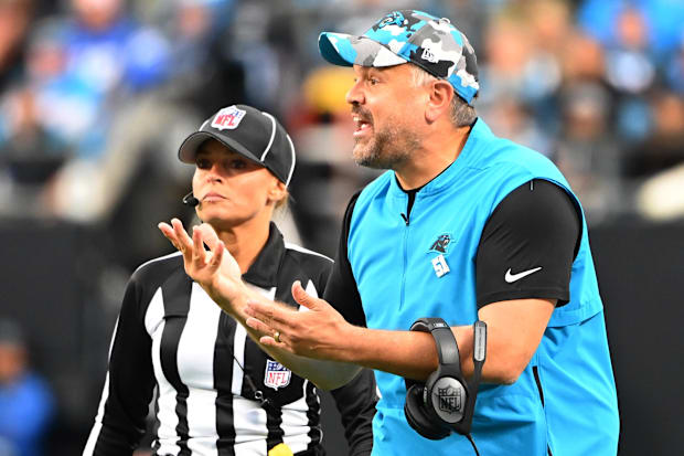 With the Carolina Panthers, Matt Rhule was 11-27 in two-plus seasons.