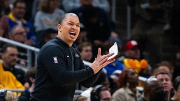 Dec 31, 2022; Indianapolis, Indiana, USA; LA Clippers head coach Ty Lue in the first quarter against the Indiana Pacers at Gainbridge Fieldhouse. Mandatory Credit: Trevor Ruszkowski-USA TODAY Sports