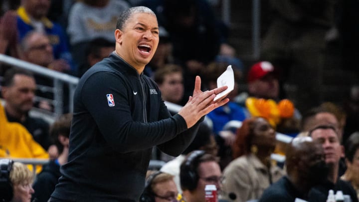 Dec 31, 2022; Indianapolis, Indiana, USA; LA Clippers head coach Ty Lue in the first quarter against the Indiana Pacers at Gainbridge Fieldhouse. Mandatory Credit: Trevor Ruszkowski-USA TODAY Sports