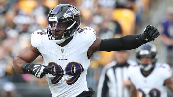Ravens linebacker Odafe Oweh had 10 sacks last season. Ravens linebacker Odafe Oweh had 10 sacks last season.