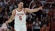 Texas Longhorns forward Camden Heide (5) 