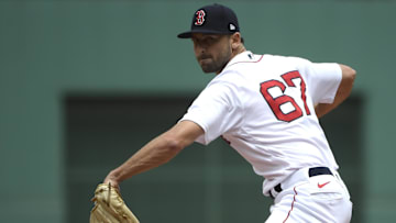 Jul 9, 2023; Boston, Massachusetts, USA;  Boston Red Sox relief pitcher Tayler Scott (67) pitches during the first inning against the Oakland Athletics at Fenway Park.
