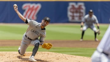 South Carolina baseball pitcher Roman Kimball at the SEC Tournament
