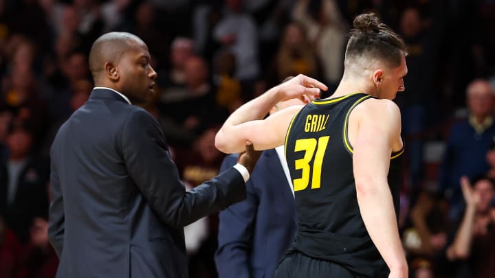 Nov 16, 2023; Minneapolis, Minnesota, USA; Missouri Tigers guard Caleb Grill (31) reacts after being ejected from the game during the second half against the Minnesota Golden Gophers at Williams Arena. Mandatory Credit: Matt Krohn-USA TODAY Sports