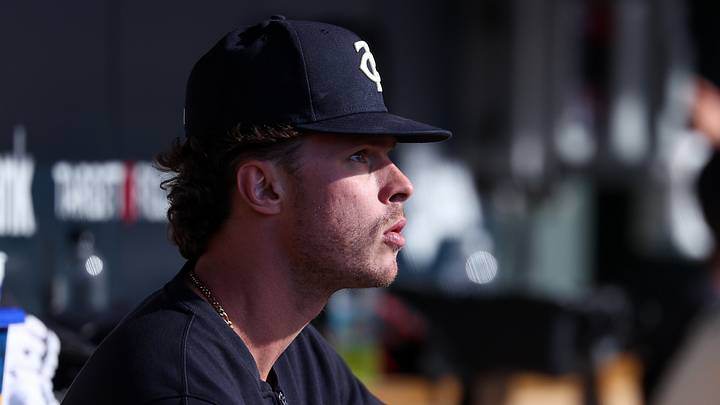 Sep 29, 2024; Minneapolis, Minnesota, USA; Minnesota Twins Max Kepler (26) looks on during the seventh inning against the Baltimore Orioles at Target Field. Mandatory Credit: Matt Krohn-Imagn Images