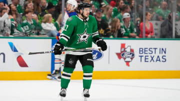 May 31, 2024; Dallas, Texas, USA; Dallas Stars center Logan Stankoven (11) in action against the Edmonton Oilers during the second period between the Dallas Stars and the Edmonton Oilers in game five of the Western Conference Final of the 2024 Stanley Cup Playoffs at American Airlines Center. Mandatory Credit: Chris Jones-USA TODAY Sports