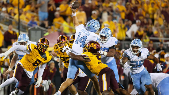 UNC football quarterback Max Johnson