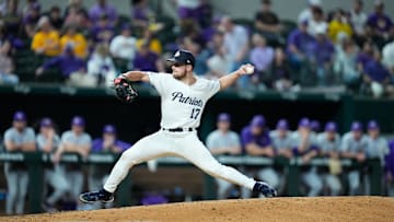 Feb 26, 2025; Arlington, TX, USA; During the game between LSU and Dallas Baptist at Globe Life Field. Mandatory Credit: Chris Jones-Imagn Images