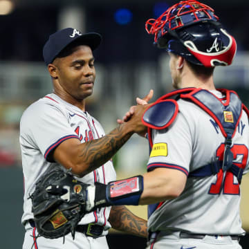 Atlanta Braves relief pitcher Raisel Iglesias is the NL Reliever of the Month