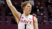 Navy Midshipmen guard Austin Benigni (1)
