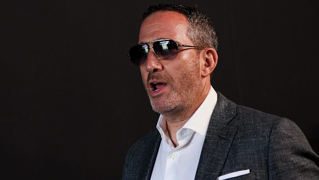 Sep 21, 2025; Philadelphia, Pennsylvania, USA; Philadelphia Eagles general manager Howie Roseman walks out of the team tunnel before a game against the Los Angeles Rams at Lincoln Financial Field.