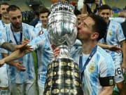 Messi lifted his career's first international trophy in 2021