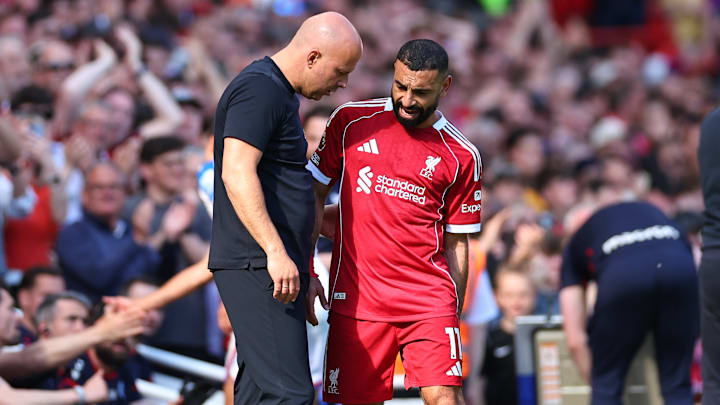 Mohamed Salah suffered an injury against Crystal Palace.