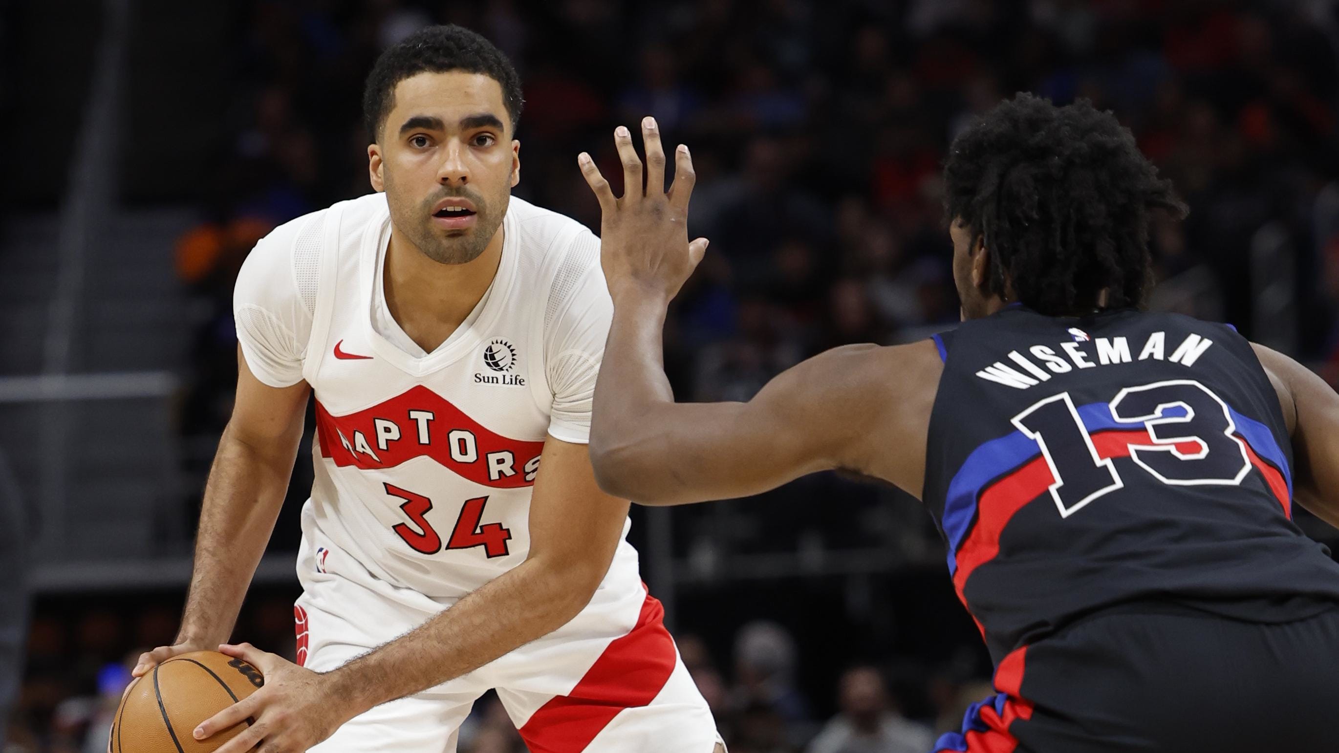 Mar 7, 2024; Detroit, Michigan, USA;  Brooklyn Nets forward Mikal Bridges (1) walks off the court against the Detroit Pistons