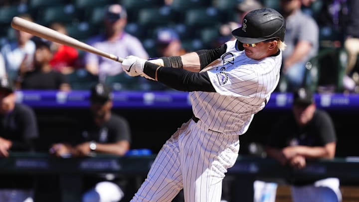 Colorado Rockies outfielder Zac Veen. Colorado Rockies outfielder Zac Veen.