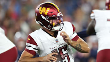 Washington Commanders quarterback Sam Hartman