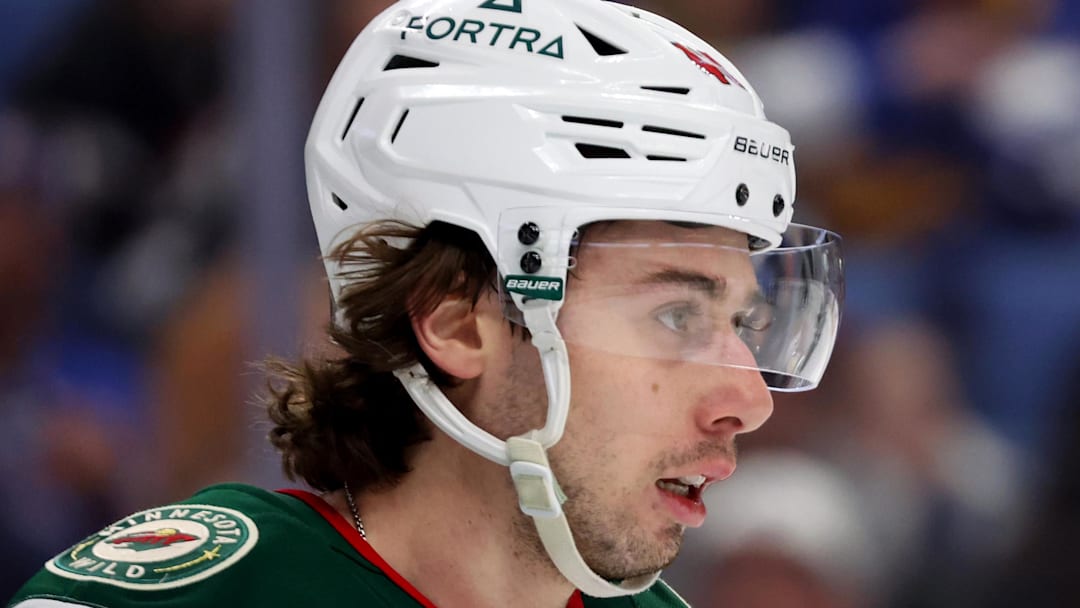 Minnesota Wild defenseman Quinn Hughes will be at the State of the Union, which has fans wondering if he'll be back in time for Thursday's game. (Mandatory Credit: Timothy T. Ludwig-Imagn Images)