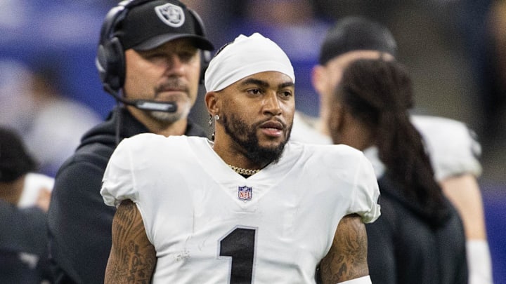 DeSean Jackson during the Raiders' 23–20 win over the Colts on Jan. 2, 2022. DeSean Jackson during the Raiders' 23–20 win over the Colts on Jan. 2, 2022.