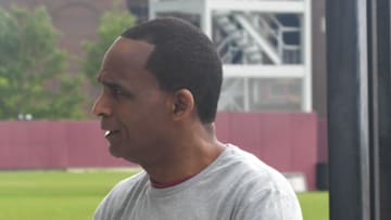 Florida State coach Randy Shannon arrives for an FSU spring football practice of the 2023 season on