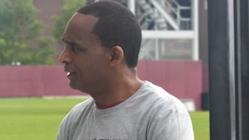 Florida State coach Randy Shannon arrives for an FSU spring football practice of the 2023 season on