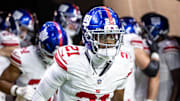 New York Giants cornerback Paulson Adebo is among the Giants' inactive players who is dealing with an injury.