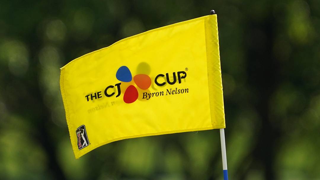 The flag stick on the first hole during the second round of the 2025 CJ CUP Byron Nelson