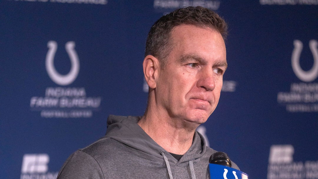 New Indianapolis Colts Defensive Coordinator Lou Anarumo speaks during a press conference Thursday, Jan. 23, 2025 at the Colts practice facility, the Indiana Farm Bureau Football Center.