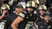 Purdue Boilermakers tight end George Burhenn (81) 