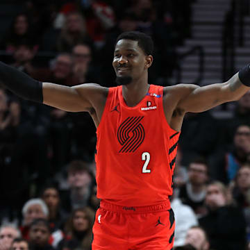 Deandre Ayton averaged 14.4 points and 10.2 rebounds per game for the Portland Trail Blazers during the 2024-25 season.