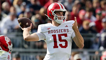 Indiana Hoosiers quarterback Fernando Mendoza. Mandatory Credit: Matthew O'Haren-Imagn Images