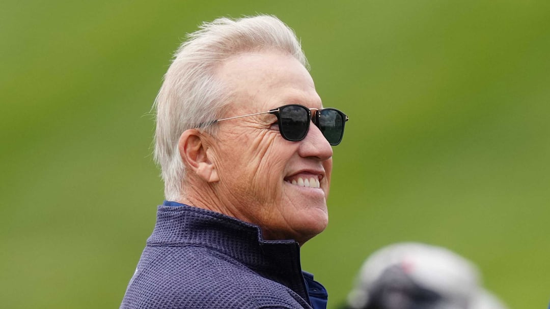 May 23, 2022; Englewood, CO, USA; Denver Broncos president of football operations John Elway. 