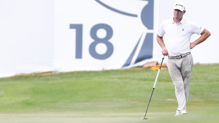 Lucas Glover waits to putt during the 2023 FedEx St. Jude Championship.