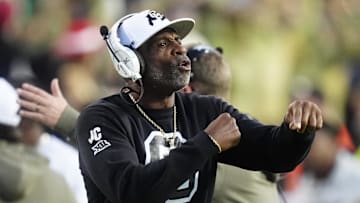 Nov 1, 2025; Boulder, Colorado, USA; Colorado Buffaloes reacts in the first quarter against the against the Arizona Wildcats at Folsom Field.