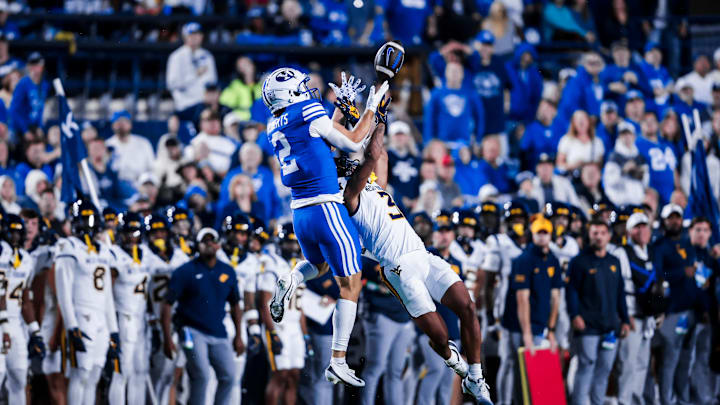 BYU WR Chase Roberts against WVU BYU WR Chase Roberts against WVU