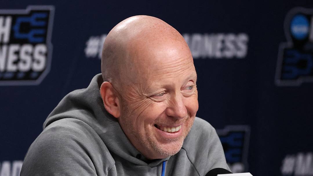 Mar 19, 2026; Philadelphia, PA, USA; UCLA Bruins head coach Mick Cronin speaks with the media before a practice session ahead of the first round of the men's 2026 NCAA Tournament at Xfinity Mobile Arena. Mandatory Credit: Bill Streicher-Imagn Images Mar 19, 2026; Philadelphia, PA, USA; UCLA Bruins head coach Mick Cronin speaks with the media before a practice session ahead of the first round of the men's 2026 NCAA Tournament at Xfinity Mobile Arena. Mandatory Credit: Bill Streicher-Imagn Images