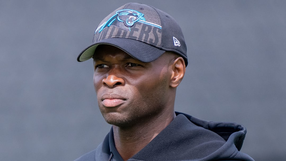 Carolina Panthers defensive coordinator Ejiro Evero Carolina Panthers defensive coordinator Ejiro Evero