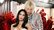 Megan Fox and Machine Gun Kelly attend the 65th GRAMMY Awards on February 05, 2023 in Los Angeles, California