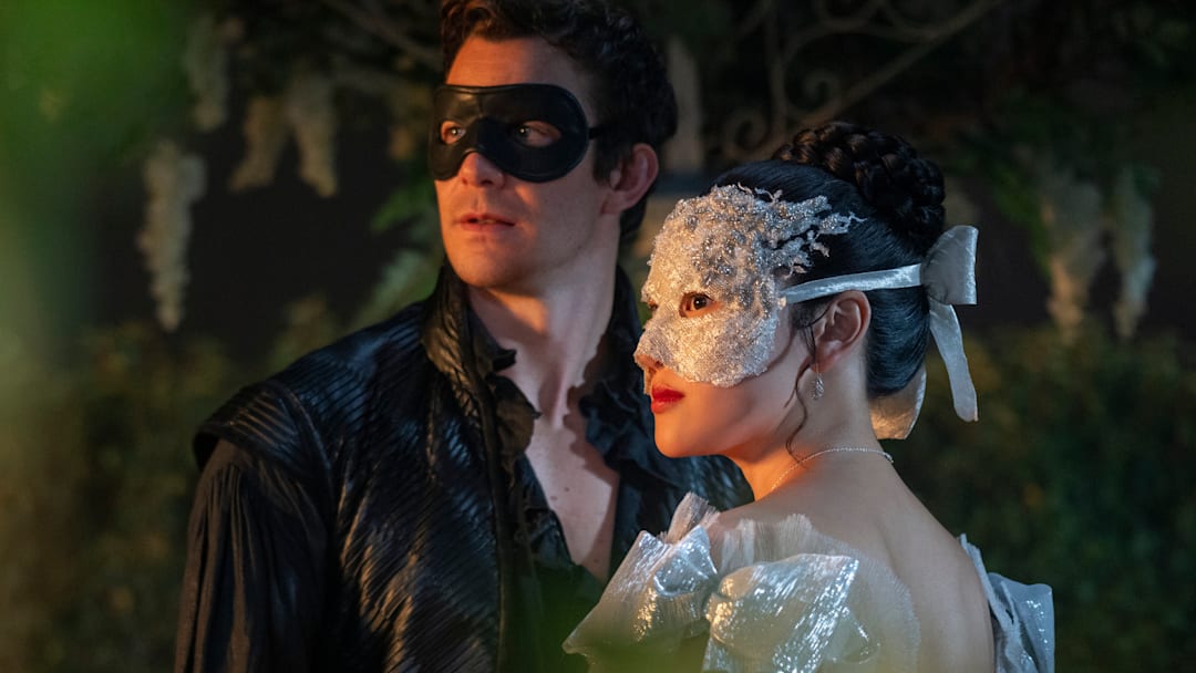 Bridgerton. (L to R) Luke Thompson as Benedict Bridgerton, Yerin Ha as Sophie Baek in episode 401 of Bridgerton. Bridgerton. (L to R) Luke Thompson as Benedict Bridgerton, Yerin Ha as Sophie Baek in episode 401 of Bridgerton.