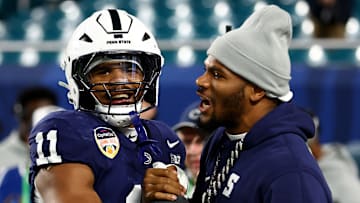 New York Giants pass rusher Abdul Carter and Dallas Cowboys Micah Parsons