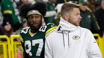Green Bay Packers wide receiver Romeo Doubs (87) leaves the field in the fourth quarter against the Philadelphia Eagles during their football game Monday, November 10, 2025, at Lambeau Field in Green Bay, Wisconsin.