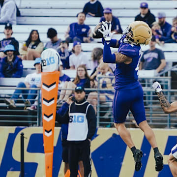 CJ Christian intercepts a Spring Game pass and then runs it back 65  yards.