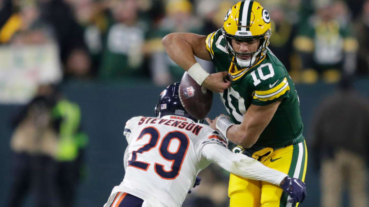 Tyrique Stevenson forces a fumble from Packers quarterback Jordan Love in last year's season finale. SI's Conor Orr sees a different outcome between the teams in this season's finale.