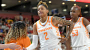 Mar 5, 2025; Greenville, South Carolina, USA; Tennessee guard Ruby Whitehorn (2) during the fourth quarter of the Southeastern Conference Women's Basketball Tournament at Bon Secours Wellness Arena.  Mandatory Credit: Ken Ruinard/USA TODAY NETWORK via Imagn Images