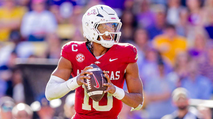 Bet on Arkansas to upset Texas in college football Week 13 action.