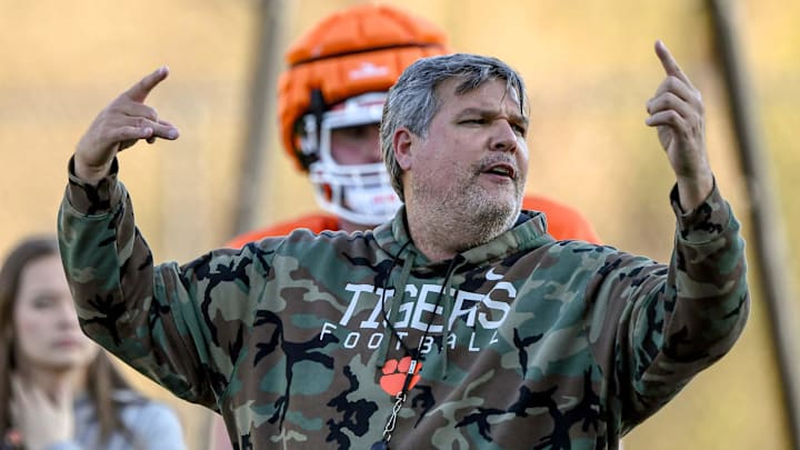 Clemson Tigers offensive line coach Matt Luke enters his second season with the team. Clemson Tigers offensive line coach Matt Luke enters his second season with the team.